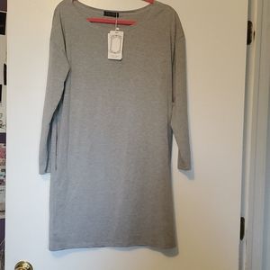 Off shoulder gray dress